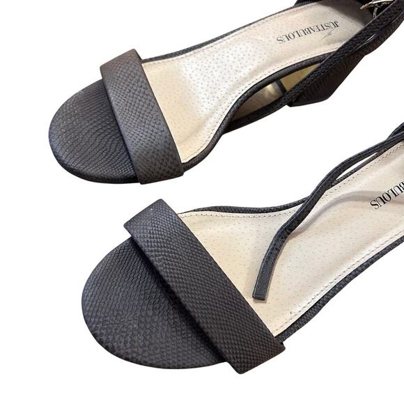 JustFab Espresso Kasha Heeled Sandal Size 8 - Picture 5 of 7